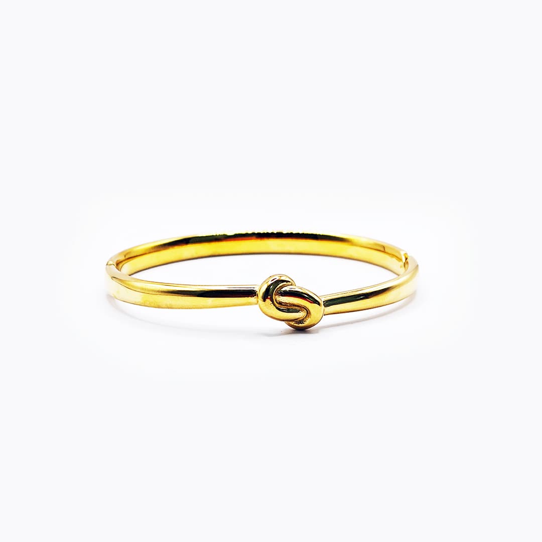 Golden Loop Knot Bangle